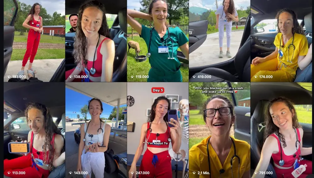 Instagram reel performance grid